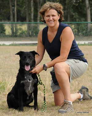 Dog Trainer Judy Anderson and Riley